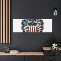 USA 250 Vintage Distressed Eagle Shield Canvas, Memorial Day Americana 1776–2026