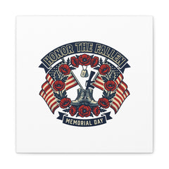 Honor the Fallen Memorial Day Canvas | USA 250, 1776–2026, vintage distressed