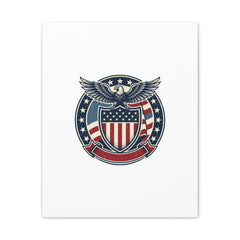 USA 250 Vintage Distressed Eagle Shield Canvas, Memorial Day Americana 1776–2026