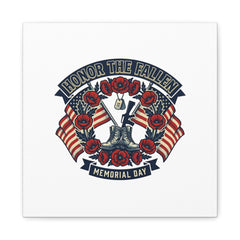 Honor the Fallen Memorial Day Canvas | USA 250, 1776–2026, vintage distressed