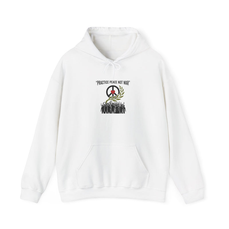 Practice Peace Not War Hoodie | anti-war, peace, solidarity