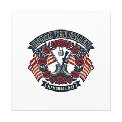 Honor the Fallen Memorial Day Canvas | USA 250, 1776–2026, vintage distressed