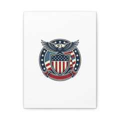 USA 250 Vintage Distressed Eagle Shield Canvas, Memorial Day Americana 1776–2026