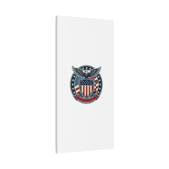 USA 250 Vintage Distressed Eagle Shield Canvas, Memorial Day Americana 1776–2026