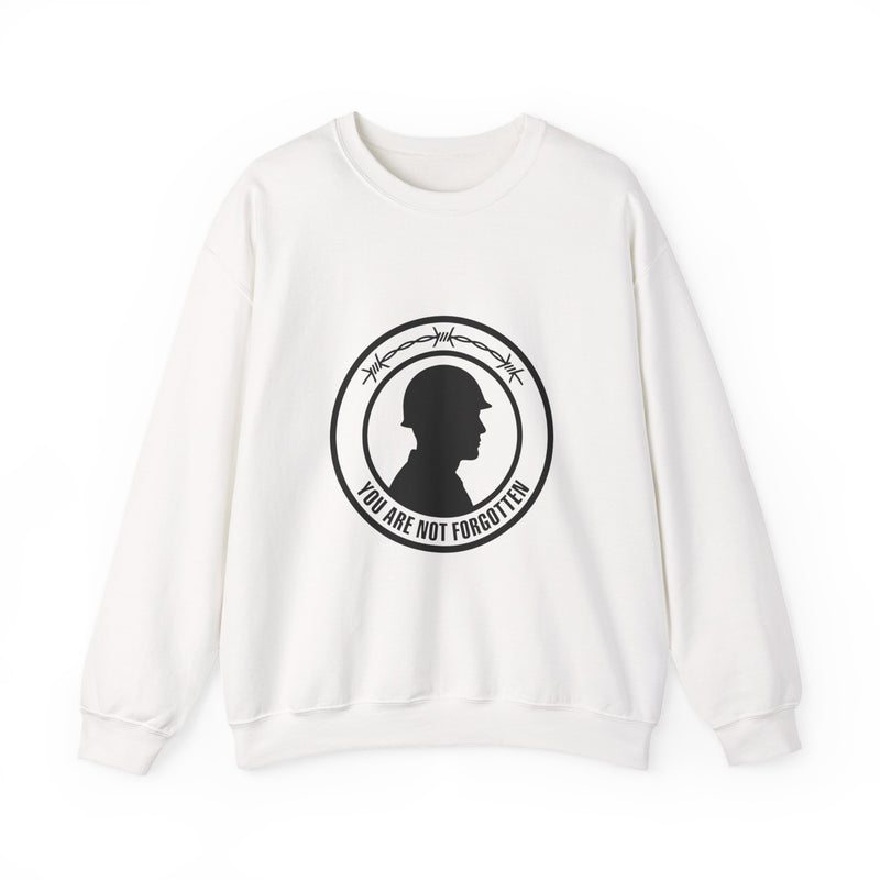 You Are Not Forgotten silhouette Crewneck Sweatshirt | USA 250, 1776–2026 patriotic vintage distressed