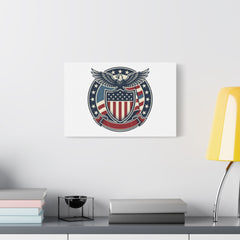 USA 250 Vintage Distressed Eagle Shield Canvas, Memorial Day Americana 1776–2026