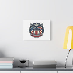 USA 250 Vintage Distressed Eagle Shield Canvas, Memorial Day Americana 1776–2026