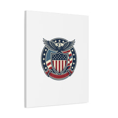 USA 250 Vintage Distressed Eagle Shield Canvas, Memorial Day Americana 1776–2026