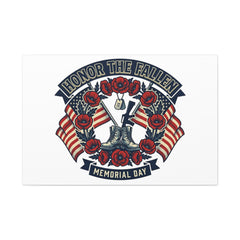 Honor the Fallen Memorial Day Canvas | USA 250, 1776–2026, vintage distressed
