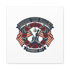 Honor the Fallen Memorial Day Canvas | USA 250, 1776–2026, vintage distressed
