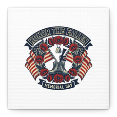 Honor the Fallen Memorial Day Canvas | USA 250, 1776–2026, vintage distressed