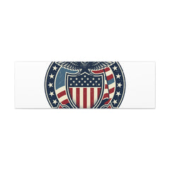 USA 250 Vintage Distressed Eagle Shield Canvas, Memorial Day Americana 1776–2026