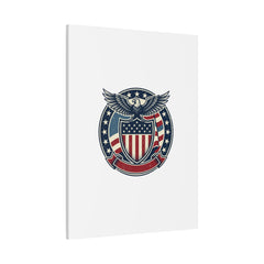 USA 250 Vintage Distressed Eagle Shield Canvas, Memorial Day Americana 1776–2026