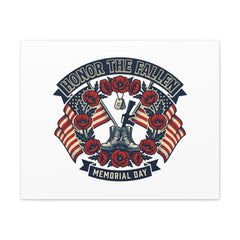 Honor the Fallen Memorial Day Canvas | USA 250, 1776–2026, vintage distressed