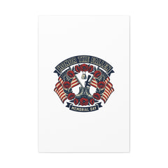 Honor the Fallen Memorial Day Canvas | USA 250, 1776–2026, vintage distressed