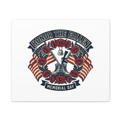 Honor the Fallen Memorial Day Canvas | USA 250, 1776–2026, vintage distressed
