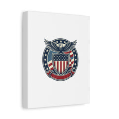 USA 250 Vintage Distressed Eagle Shield Canvas, Memorial Day Americana 1776–2026