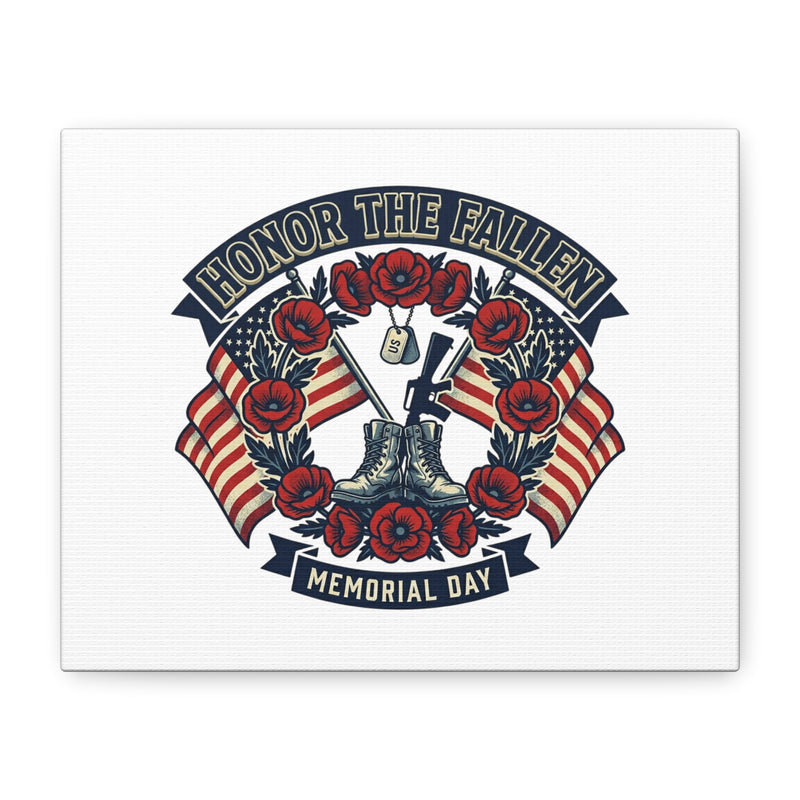Honor the Fallen Memorial Day Canvas | USA 250, 1776–2026, vintage distressed