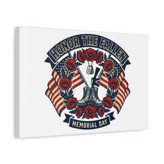 Honor the Fallen Memorial Day Canvas | USA 250, 1776–2026, vintage distressed