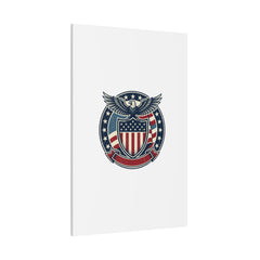 USA 250 Vintage Distressed Eagle Shield Canvas, Memorial Day Americana 1776–2026