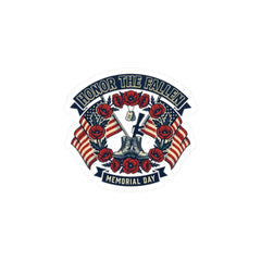 Honor the Fallen Memorial Day Sticker | USA 250, vintage distressed Americana