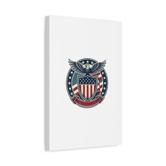 USA 250 Vintage Distressed Eagle Shield Canvas, Memorial Day Americana 1776–2026
