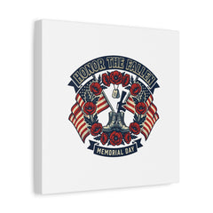 Honor the Fallen Memorial Day Canvas | USA 250, 1776–2026, vintage distressed