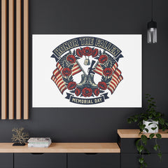 Honor the Fallen Memorial Day Canvas | USA 250, 1776–2026, vintage distressed