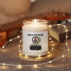 Practice Peace Not War Candle, Soy Candle | Anti-War, Peace, Solidarity