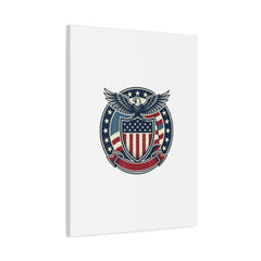 USA 250 Vintage Distressed Eagle Shield Canvas, Memorial Day Americana 1776–2026