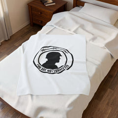 You Are Not Forgotten Velveteen Plush Blanket | Memorial Day USA 250, 1776–2026, vintage distressed Americana