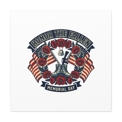 Honor the Fallen Memorial Day Canvas | USA 250, 1776–2026, vintage distressed