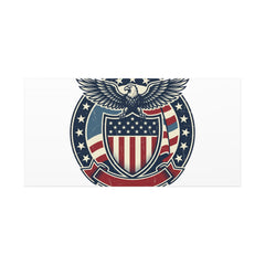 USA 250 Vintage Distressed Eagle Shield Canvas, Memorial Day Americana 1776–2026