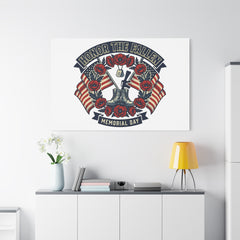 Honor the Fallen Memorial Day Canvas | USA 250, 1776–2026, vintage distressed
