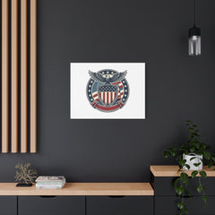USA 250 Vintage Distressed Eagle Shield Canvas, Memorial Day Americana 1776–2026