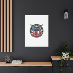 USA 250 Vintage Distressed Eagle Shield Canvas, Memorial Day Americana 1776–2026