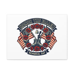 Honor the Fallen Memorial Day Canvas | USA 250, 1776–2026, vintage distressed