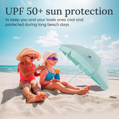 Pop 'N Go Beach Umbrella in light blue, perfect for outdoor sun protection at the beach or camping.