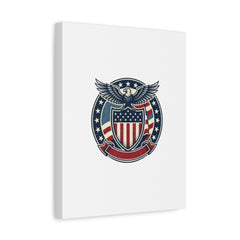 USA 250 Vintage Distressed Eagle Shield Canvas, Memorial Day Americana 1776–2026