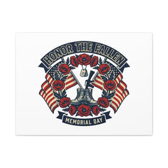 Honor the Fallen Memorial Day Canvas | USA 250, 1776–2026, vintage distressed
