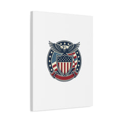 USA 250 Vintage Distressed Eagle Shield Canvas, Memorial Day Americana 1776–2026