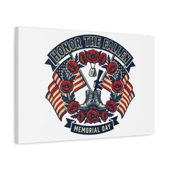 Honor the Fallen Memorial Day Canvas | USA 250, 1776–2026, vintage distressed