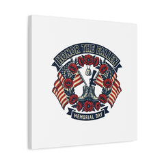 Honor the Fallen Memorial Day Canvas | USA 250, 1776–2026, vintage distressed