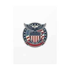 USA 250 Vintage Distressed Eagle Shield Canvas, Memorial Day Americana 1776–2026