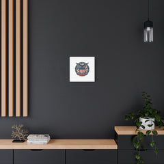 USA 250 Vintage Distressed Eagle Shield Canvas, Memorial Day Americana 1776–2026