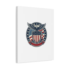 USA 250 Vintage Distressed Eagle Shield Canvas, Memorial Day Americana 1776–2026