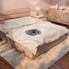 Memorial Day Salute Velveteen Plush Blanket | USA 250, 1776–2026, vintage distressed