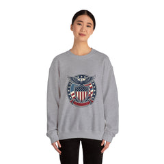 USA 250 Vintage Distressed Eagle Shield Sweatshirt | 1776–2026 Memorial Day, Patriotic Red White Blue