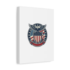USA 250 Vintage Distressed Eagle Shield Canvas, Memorial Day Americana 1776–2026