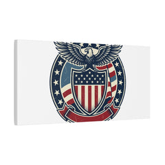 USA 250 Vintage Distressed Eagle Shield Canvas, Memorial Day Americana 1776–2026